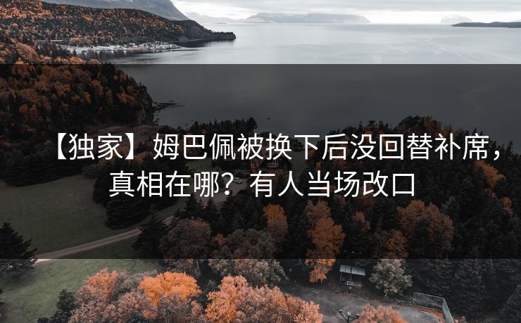 【独家】姆巴佩被换下后没回替补席，真相在哪？有人当场改口-第1张图片-开云体育Kaiyun官网地址 - 最新链接