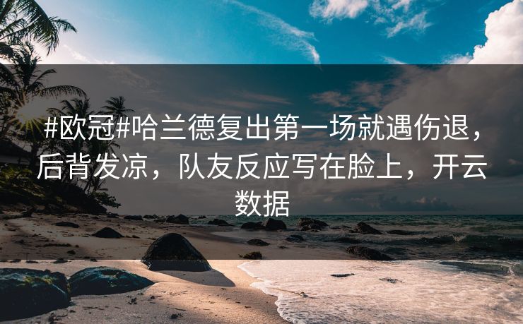 #欧冠#哈兰德复出第一场就遇伤退，后背发凉，队友反应写在脸上，开云数据-第1张图片-开云体育Kaiyun官网地址 - 最新链接