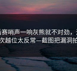 季后赛哨声一响灰熊就不对劲，连续三次越位太反常—截图把漏洞拍死