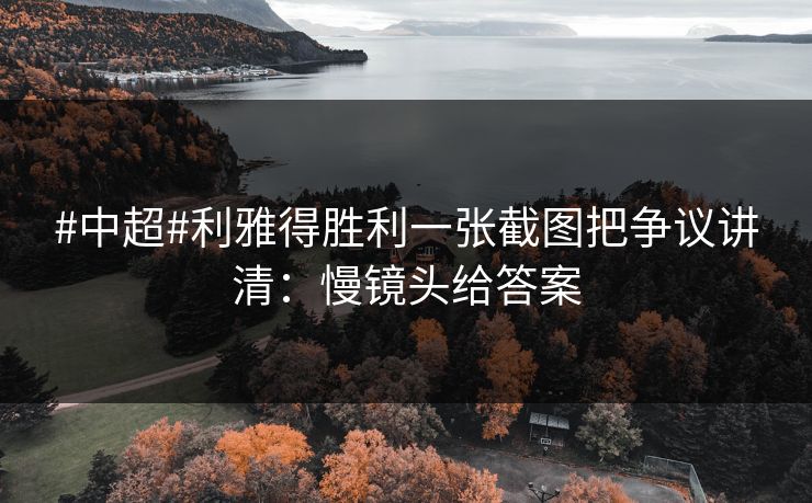 #中超#利雅得胜利一张截图把争议讲清：慢镜头给答案-第1张图片-开云体育Kaiyun官网地址 - 最新链接