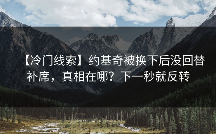 【冷门线索】约基奇被换下后没回替补席，真相在哪？下一秒就反转-第1张图片-开云体育Kaiyun官网地址 - 最新链接